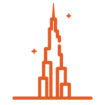 High-rise apartments with Burj Khalifa views